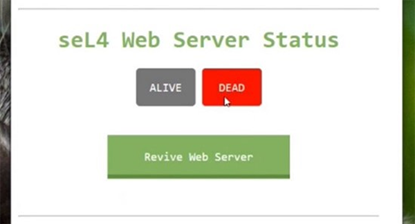 seL4 Server Status Window