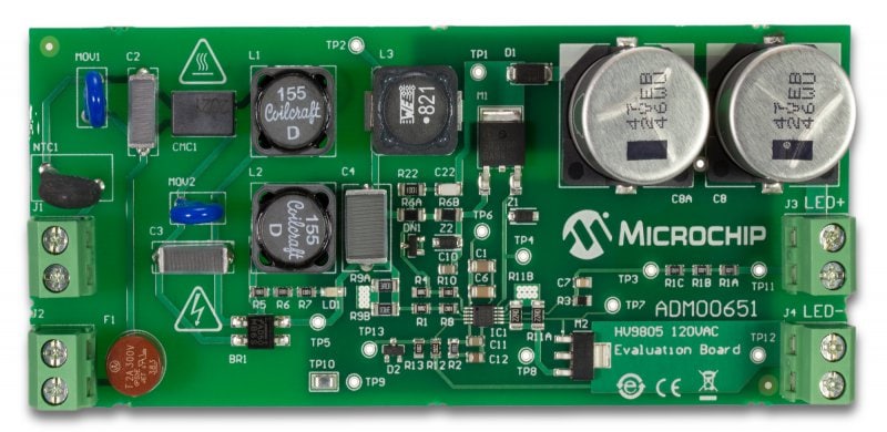 1157-adm00651-hv9805-120vac-evaluation-board-v2