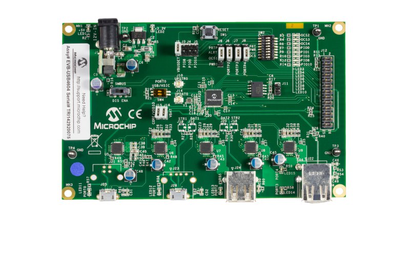 EVB-USB4604BCH_USB4604-4-Port-HSIC-Up-USB-2.0-Hub-With-UCS1002-Battery-Charging-Evaluation-Board_Front_Transparent