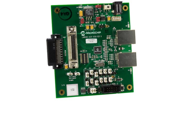 EVB9303_LAN9303-Small-Form-Factor-3-Port-Managed-10-100-Ethernet-Switch-Evaluation-Board_angle_transparent