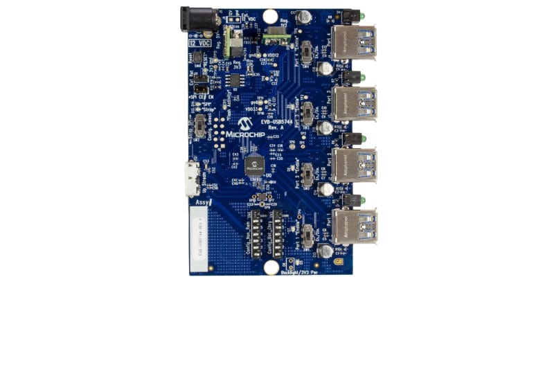 EVB-USB5744 USB3.1 GEN1 CONTROLLER EVALUATION BOARD | Microchip Technology