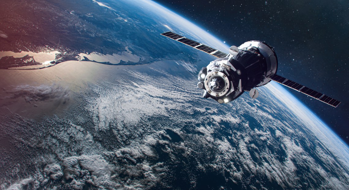 Satellite and Earth Photo