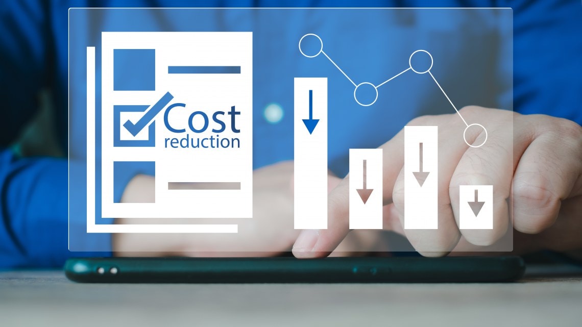 Chart displaying lower costs