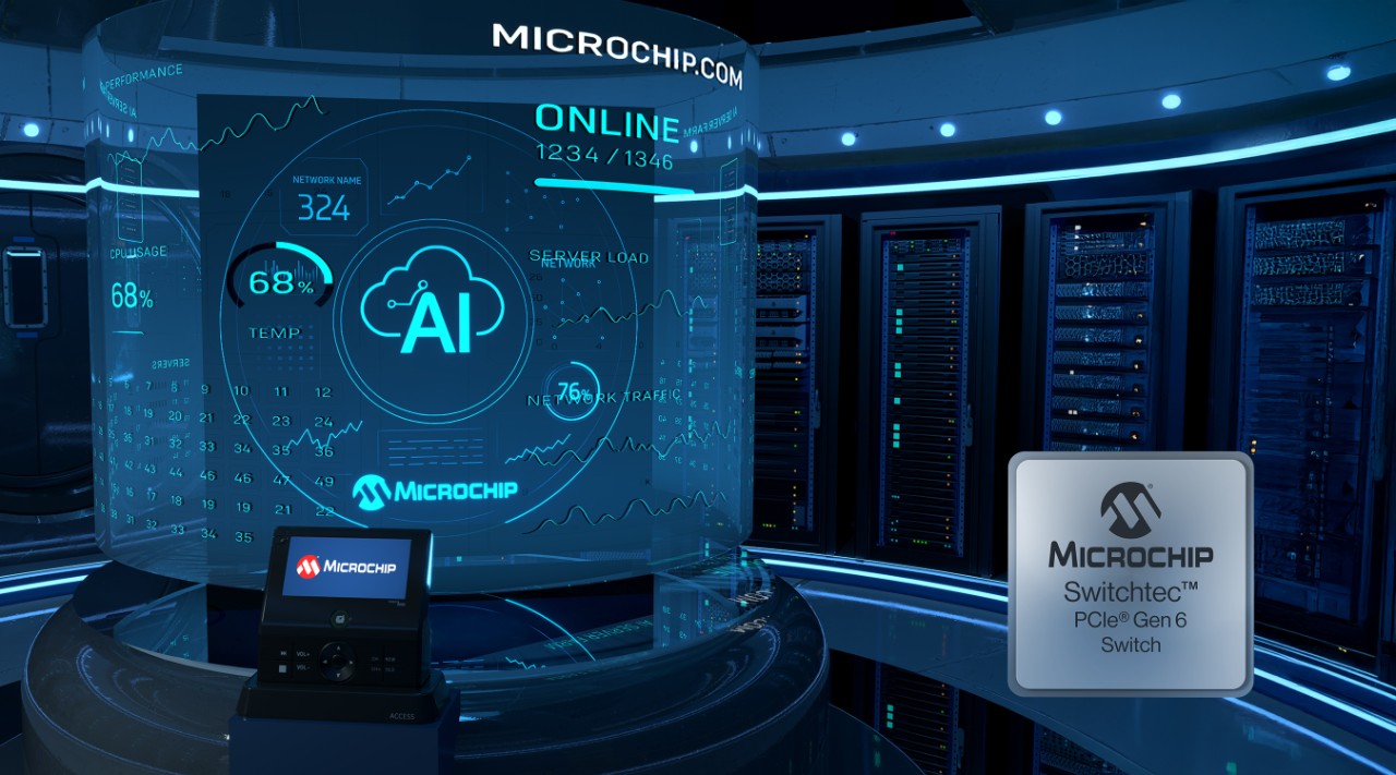 News - Microchip Unveils First 3 nm PCIe® Gen 6 Switch to Power Modern AI Infrastructure