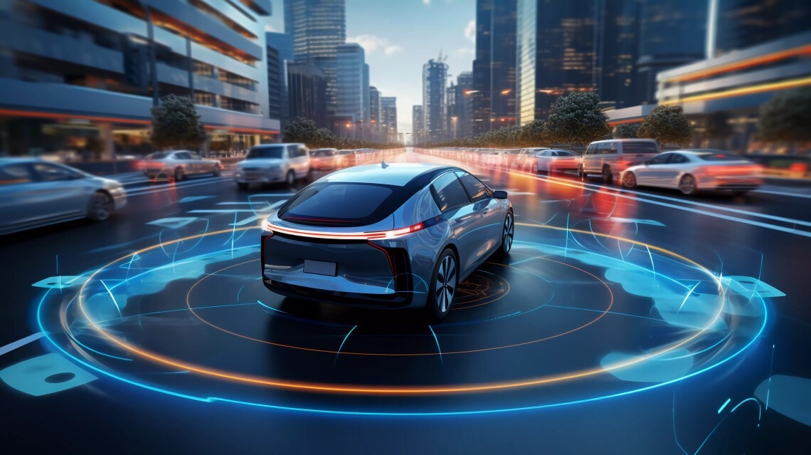 autonomes driving concept 