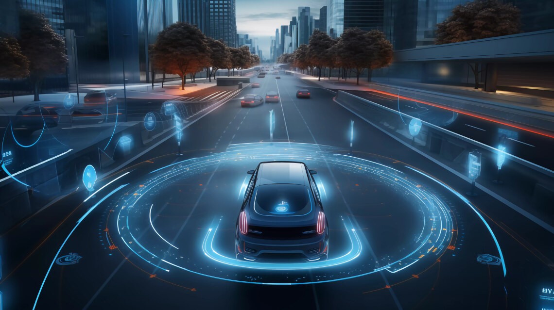 autonomes driving concept 