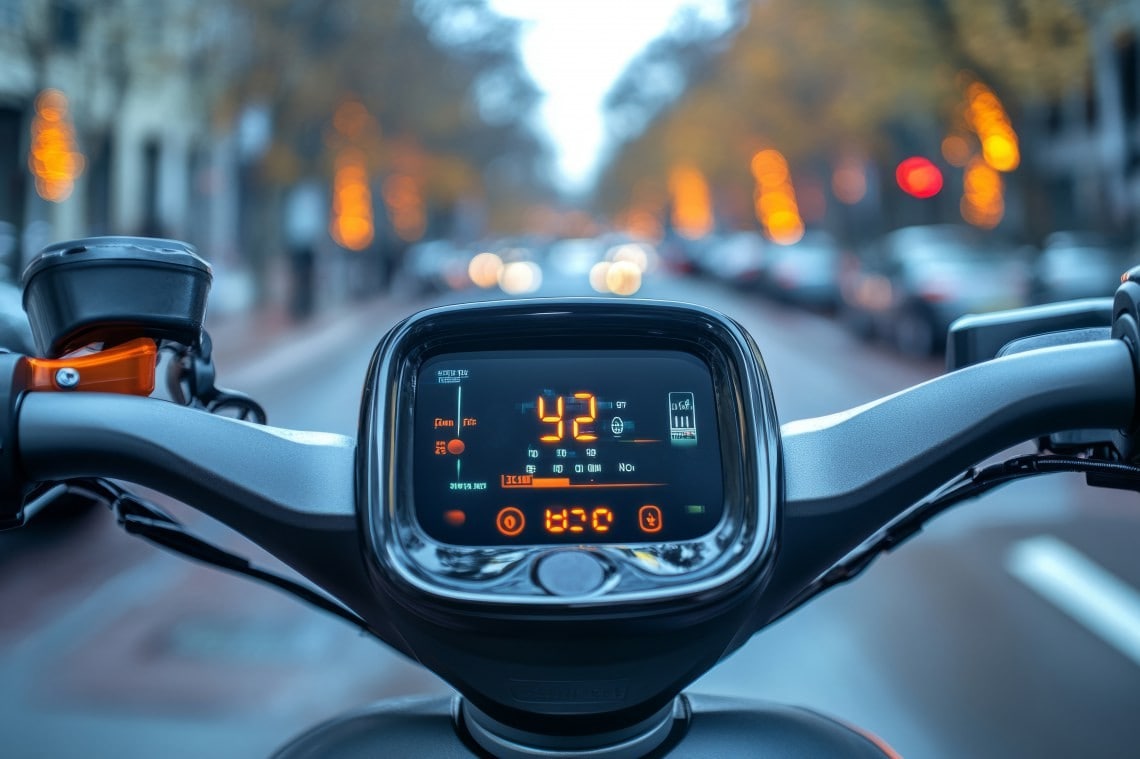 Scooter With a Smart Digital Display