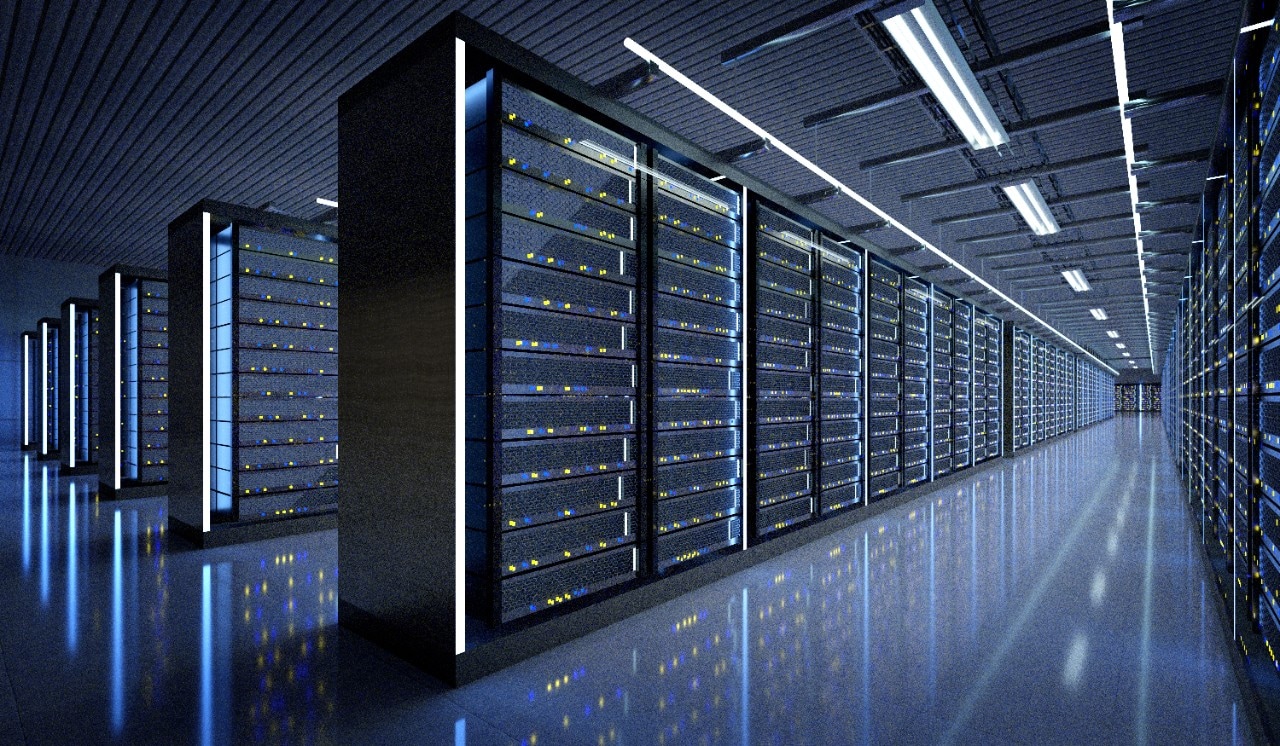Server room data center - 3d rendering
