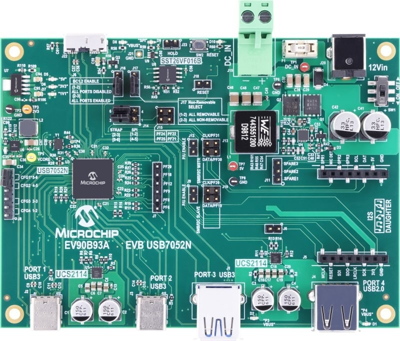 Multi-USB3.0 connector DP function type C hub PCB H923