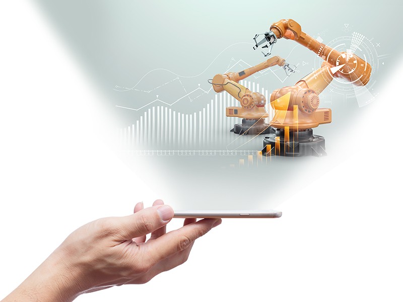 Phone Controlling an Industrial Application Via Bluetooth