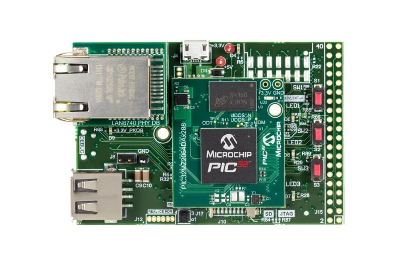 PIC32MZ Embedded Graphics with External DRAM Starter Kit 