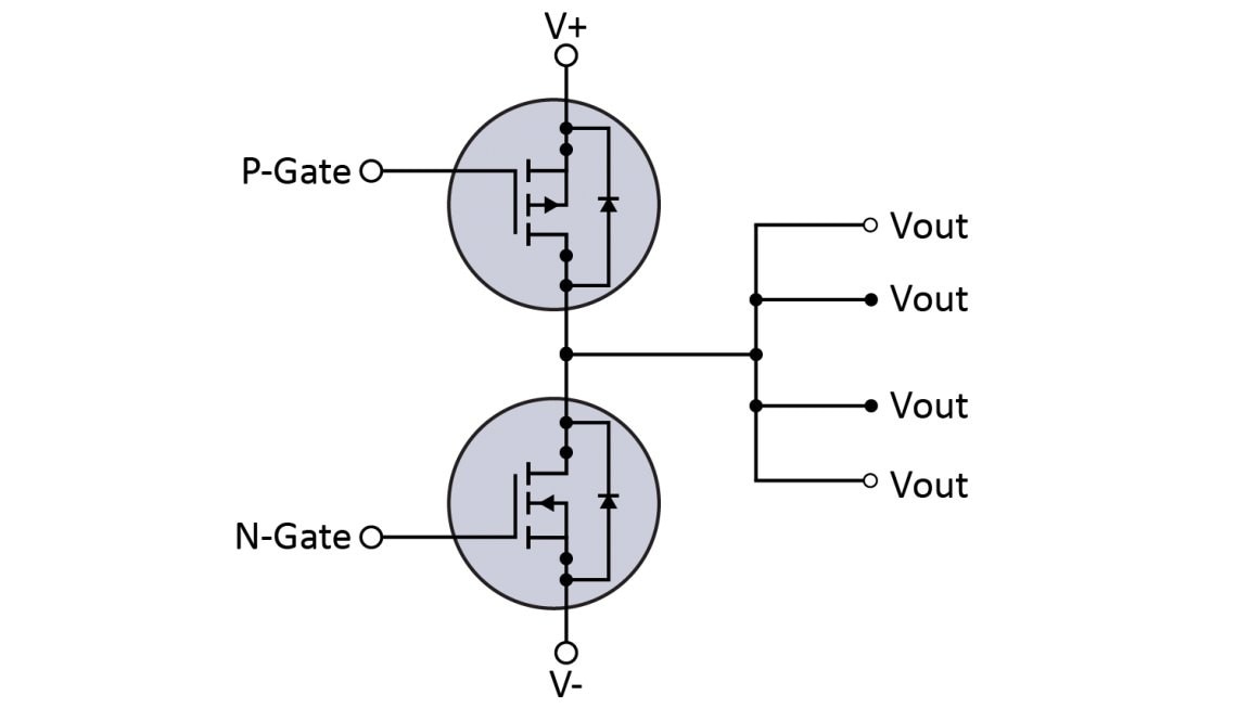 Complementary MOSFET Arrays