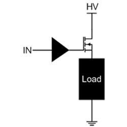 MOSFET high side driver circuit diagram
