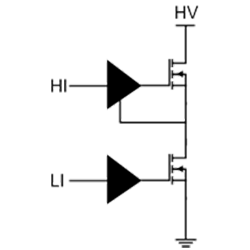 Synchronous half bridge MOSFET driver circuit diagram