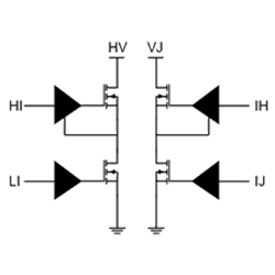 Synchronous full bridge MOSFET driver circuit diagram