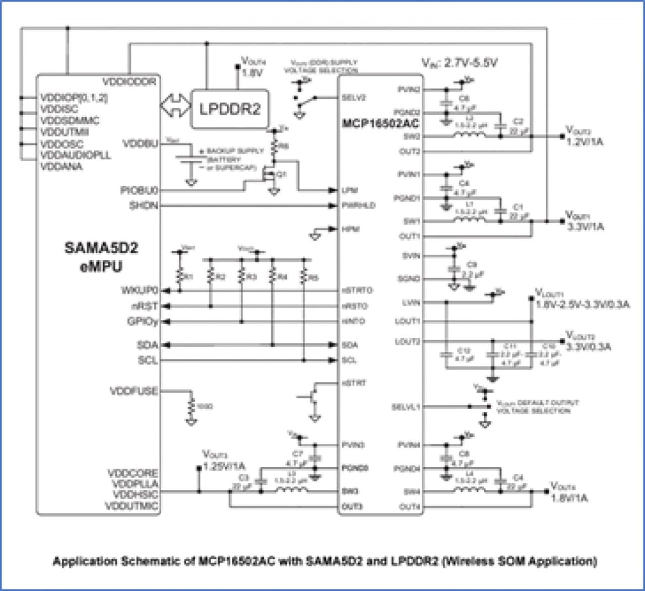 MCP16502 Circuit - Complex PMIC