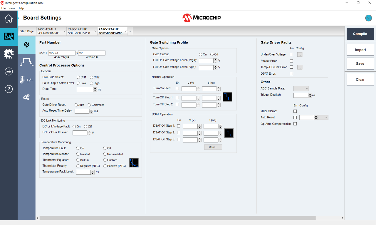 SiC Gate Driver Intelligent Configuration Tool Configuration